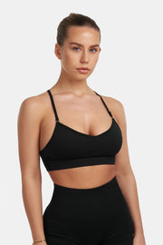 Multi-Way Sculpt Seamless Top | Pure Black