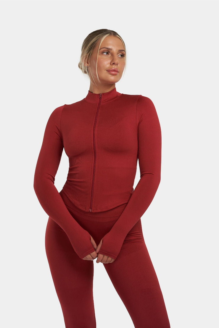 Sculpt Shapewear Jacket | Cherry Spice