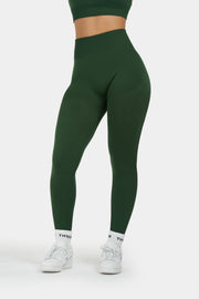 Seamless Sculpt Ribbed Contour Leggings | Palm Green