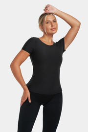 Short Sleeve Top - Black