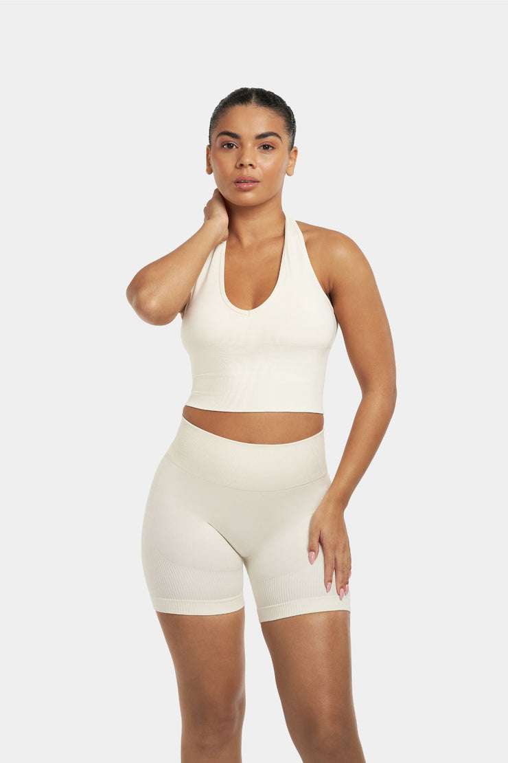 Sculpting Shapewear Top Halterneck | Off-White