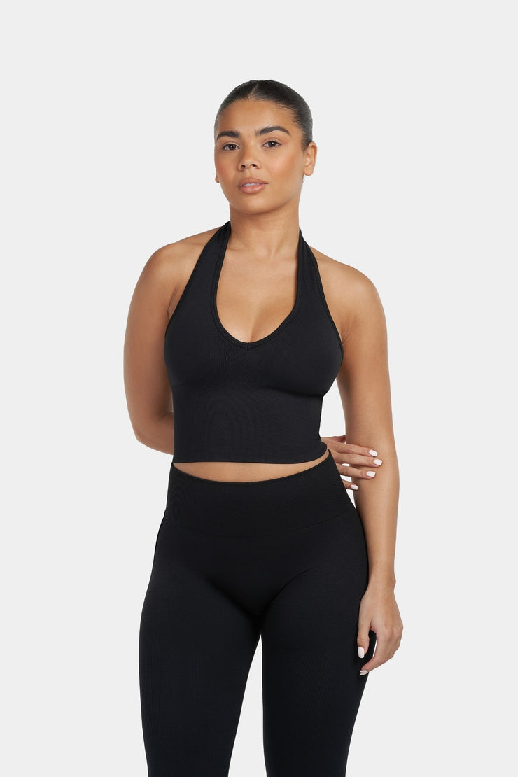 Sculpting Shapewear Top Halterneck | Black