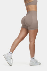 Seamless Sculpt Ribbed Contour Shorts | Khaki