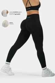 Seamless Sculpt Ribbed Contour Leggings | Pure Black