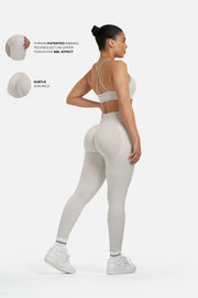 Seamless Sculpt Ribbed Contour Leggings | Stone Grey