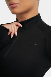 Crop Top Long Sleeve | Black